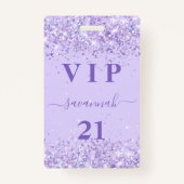 誕生日バイオレットラベンダーvip招待 バッジ (正面)