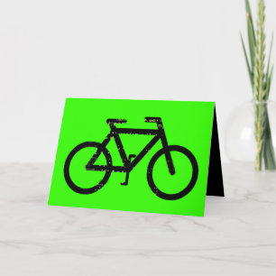 誕生日バイクもしくは自転車に乗る人ドカード カード
