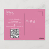 誕生日バジェットウォーターカラーピンクフラミンゴシンプル ポストカード (裏面)