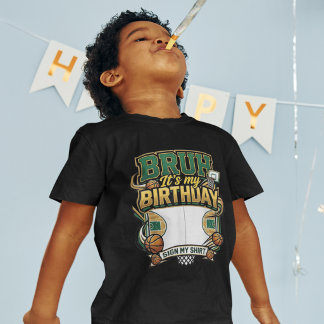 誕生日バスケットボールサイン バスケットボールパーティーデザイン トライブレンドTシャツ