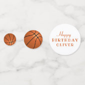 誕生日バスケットボール子供の誕生日パーティー コンフェッティ (正面)