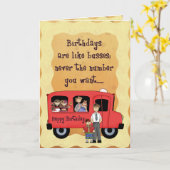 誕生日バス カード (黄色い花)