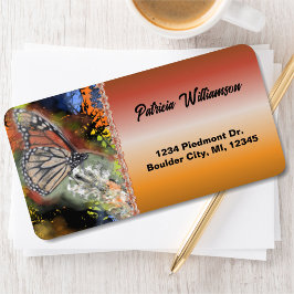 誕生日バタフライアドレス ラベル