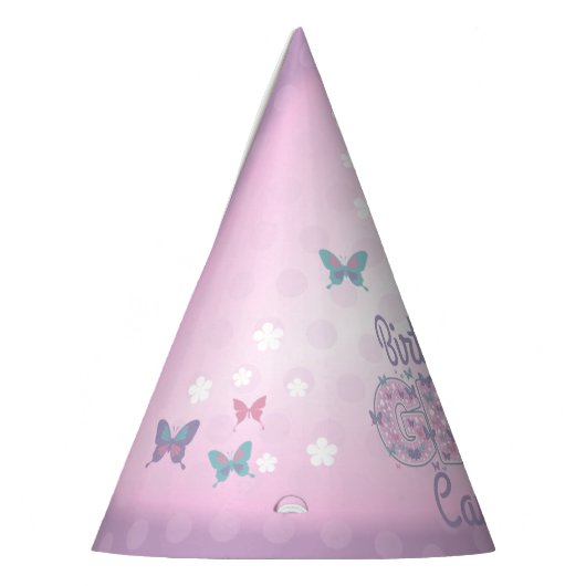 誕生日バタフライカスタムデザインパーティーハット パーティーハット (左)