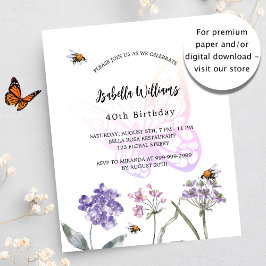 誕生日バタフライバイオレット花予算