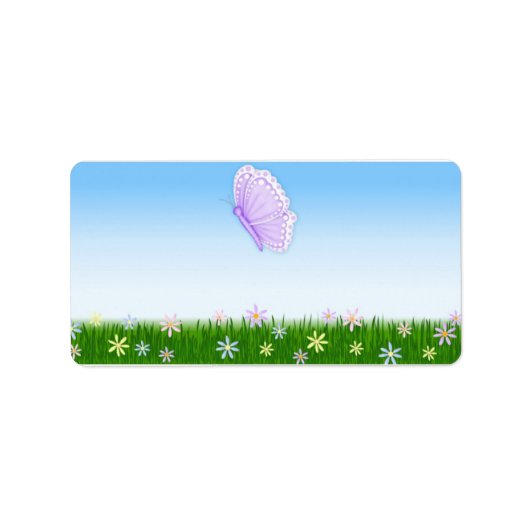 誕生日バタフライミニチュアキャンディバーラッパー ラベル (正面)