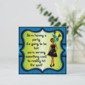 誕生日バチェロレッテ女性パーティーバルーン招待状 招待状 (スタンド正面)