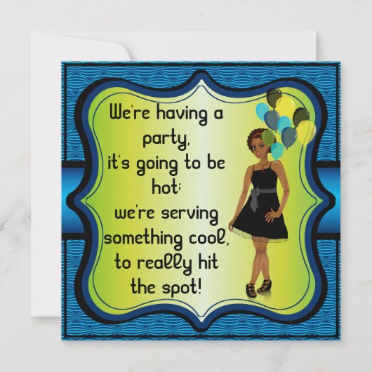 誕生日バチェロレッテ女性パーティーバルーン招待状 招待状 (正面)