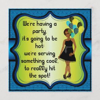 誕生日バチェロレッテ女性パーティーバルーン招待状 招待状