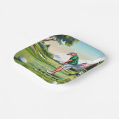 誕生日バッシュオンザグリーン ペーパープレート (傾斜あり)