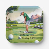 誕生日バッシュオンザグリーン ペーパープレート (正面)