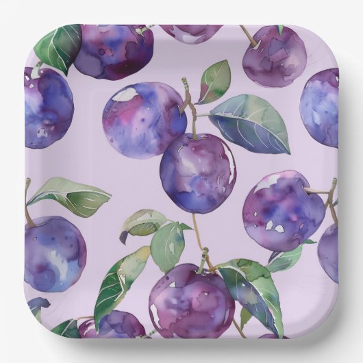 誕生日バッシュカスタムスクエアパーティープレート ペーパープレート (正面)