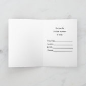 誕生日バッシュパーティーおもしろいとモンスターとケーキ カード (内部)