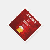 誕生日バッシュビールマググランジオン赤抽象芸術 スタンダードカクテルナプキン (角)