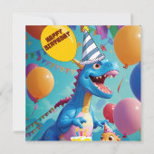 誕生日バッシュTレックス&フレンズ誕生祝い カード (裏面)