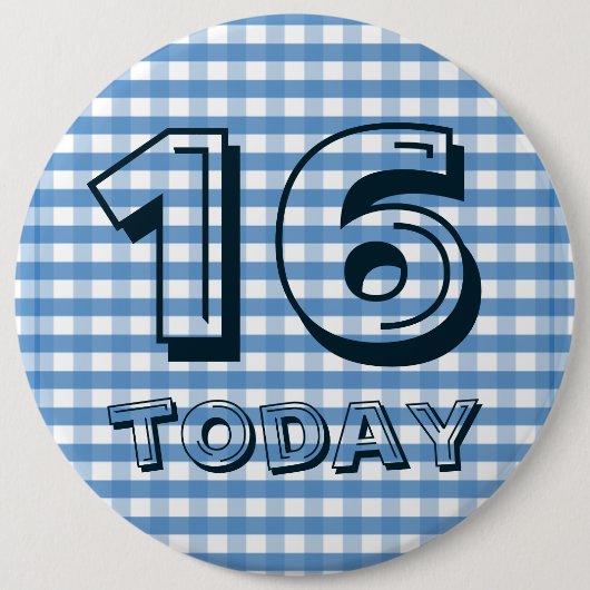 誕生日バッジ – 16今日 缶バッジ (正面)