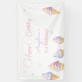 誕生日バナーのアイスクリーム。 横断幕 (縦)