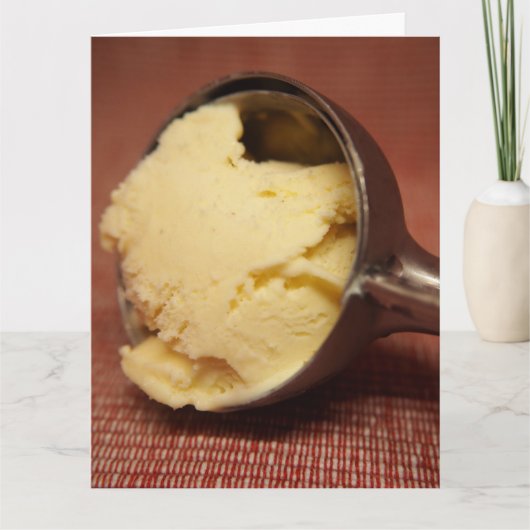 誕生日バニラアイスクリームグリーティングカード カード (正面)