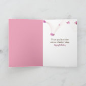 誕生日バニーがコーヒーカップを持つ カード (内部)