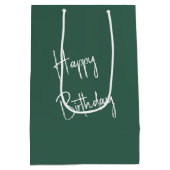 誕生日バニーと白いデイジー ミディアムペーパーバッグ (裏面)