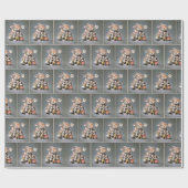 誕生日バニーウィズベビー ラッピングペーパー (フラット)