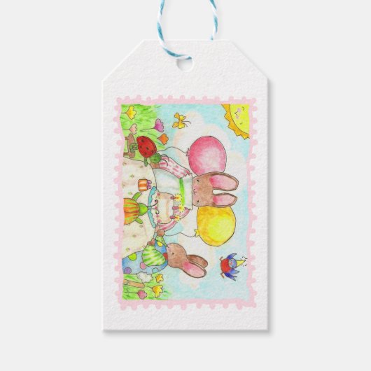 誕生日バニーギフトラベル ギフトタグ (正面)