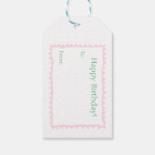 誕生日バニーギフトラベル ギフトタグ (裏面)