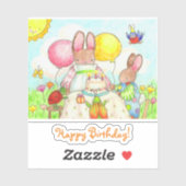 誕生日バニーステッカー シール (シート)