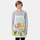 誕生日バニーチャイルドズエプロン エプロン (着用した状態)