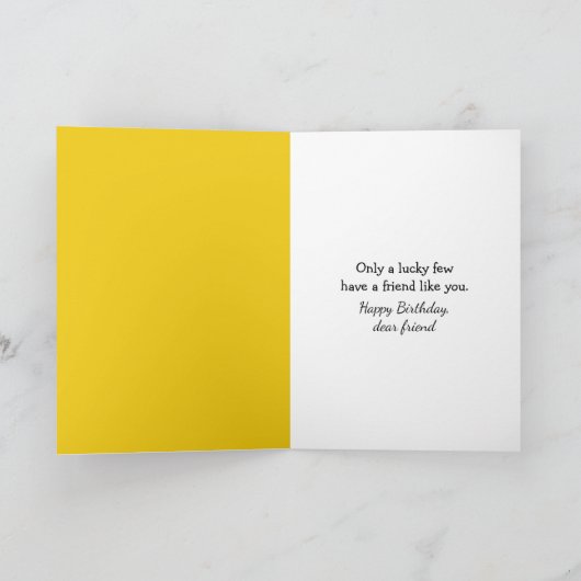 誕生日バニーフレンズ黄色のひまわりの香り カード (内部)