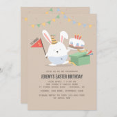 誕生日バニー招待状 招待状 (正面/裏面)