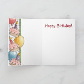 誕生日バニー – グリーティングカード (内部)