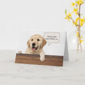 誕生日バブルを持つゴおもしろいールデン文字 カード (黄色い花)