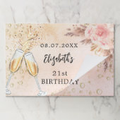 誕生日バブルパンパバラパーティー紙ランチョンマット ペーパーパッド (折り畳み)