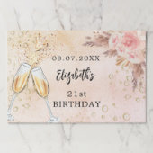 誕生日バブルパンパバラパーティー紙ランチョンマット ペーパーパッド (正面)