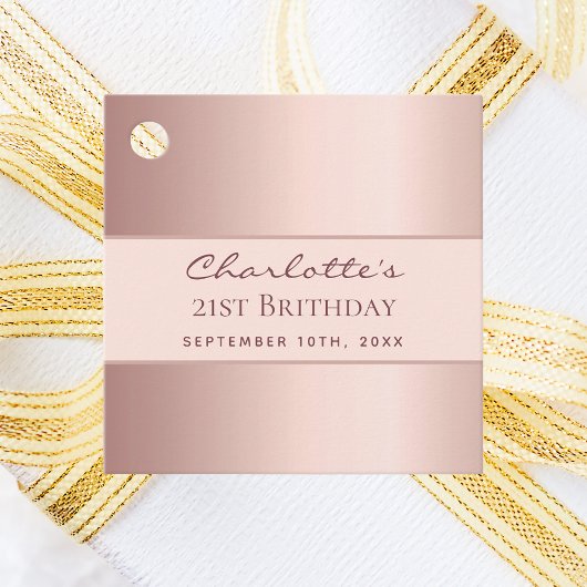 誕生日バラエレガント金ゴールド感謝していユー フェイバータグ