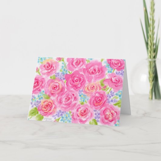 誕生日バラ考えズオブユービューティフルデー カード (正面)