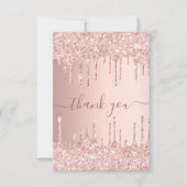 誕生日バラ金ゴールドがドライ感謝していブする サンキューカード (正面)