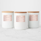 誕生日バラ金ゴールドグリッターほこり自家製 フードラベル (ボトル)