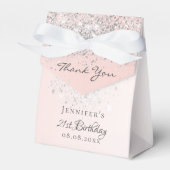 誕生日バラ金ゴールドグリッターシルバーピンクユー フェイバーボックス (正面サイド)