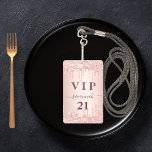 誕生日バラ金ゴールドグリッタードリップピンク豪華vip バッジ<br><div class="desc">21モダン歳スタイリッシュ（または任意の年齢）の誕生日パーティーのための華やかなバッジ。バラフェイク金ゴールドとグリッタードリップとバラ金ゴールドメタリックな外観の絵を描バックグラウンド。名前をカスタマイズして追加する。名前はスワッ書シュ付き手付きスタイルスモダンクリプトで示されている。文字: VIP番号21は暗い書バラ金ゴールド色である。スワ保ッシュにはサンプル名を削除する離れと、前と後の宇宙または絵文字の名前。戻る：パーティー詳細。</div>