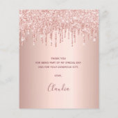 誕生日バラ金ゴールドグリッタードリッ感謝していプユー予算 チラシ (裏面)