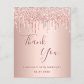 誕生日バラ金ゴールドグリッタードリッ感謝していプユー予算 チラシ (正面)