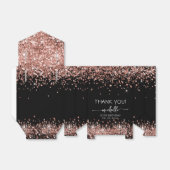誕生日バラ金ゴールドグリッターモノグラムサンキュー フェイバーボックス (折り畳みなし)