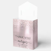 誕生日バラ金ゴールドグリッターモノグラム名ありがとう フェイバーボックス (オープン)