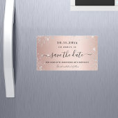 誕生日バラ金ゴールドグリッター日付磁石を保存