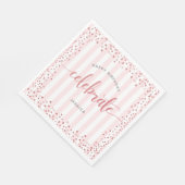 誕生日バラ金ゴールドスクリプトグリッタードットモダン紙 スタンダードランチョンナプキン (角)