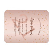 誕生日バラ金ゴールドスター時代の豪華な招待 マグネット (横)