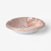 誕生日バラ金ゴールドスパークル ペーパーボウル (傾斜あり)