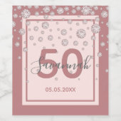 誕生日バラ金ゴールドダイヤモンド名 ワインラベル (シングルラベル)